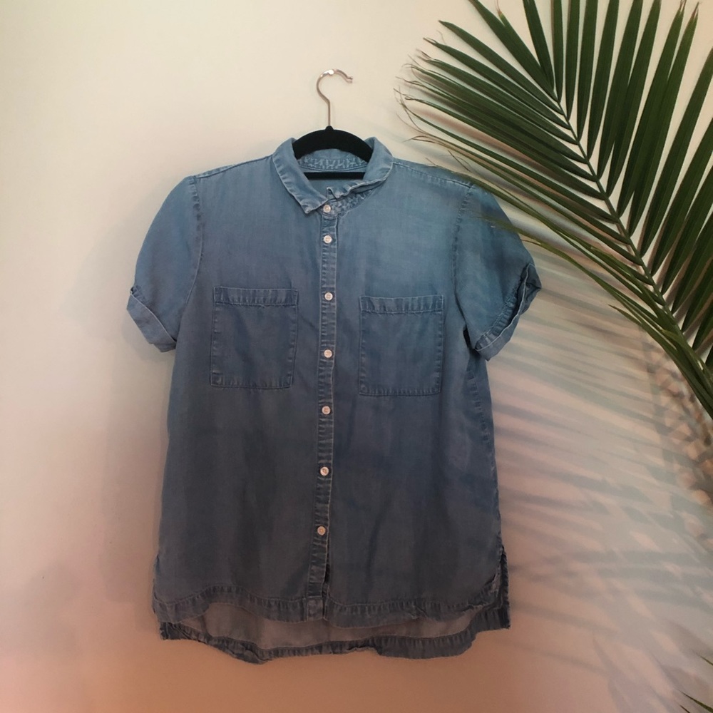 Denim Button Down Top